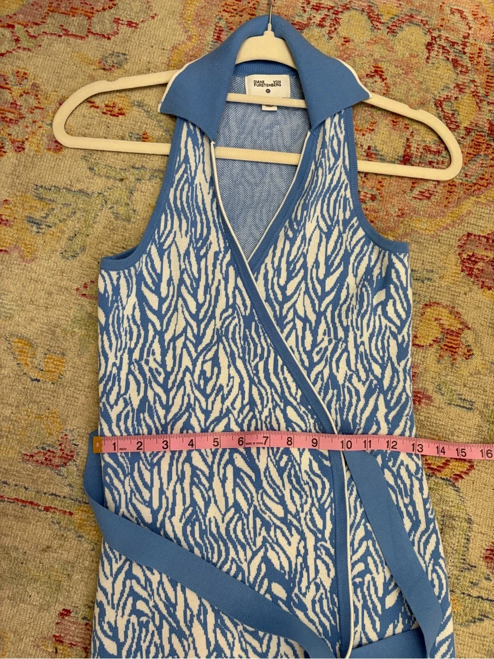Diane Von Furstenberg Light Blue Knit Top - Picture 5 of 8